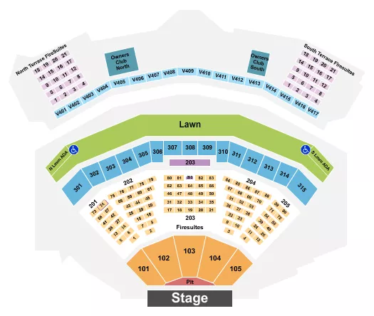 seating chart for Ford Amphitheater - Colorado Springs - Endstage GA Pit - eventticketscenter.com