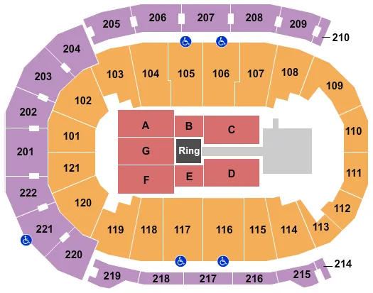 seating chart for Ford Center - IN - Boxing - eventticketscenter.com