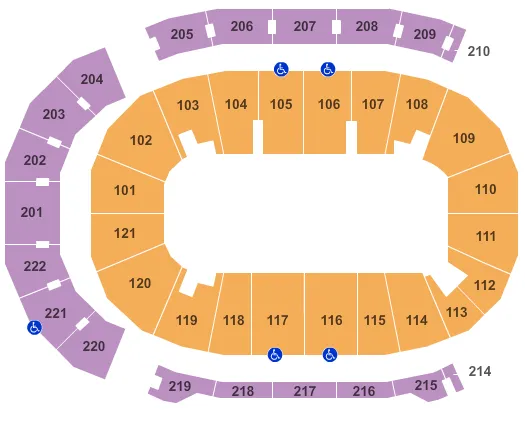 seating chart for Ford Center - IN - Open Floor - eventticketscenter.com