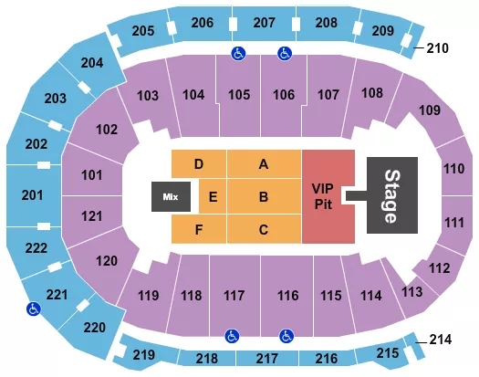 seating chart for Ford Center - IN - Cody Johnson - eventticketscenter.com