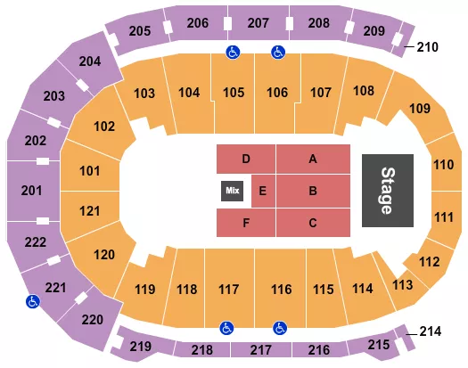 seating chart for Ford Center - IN - Dwight Yoakam - eventticketscenter.com