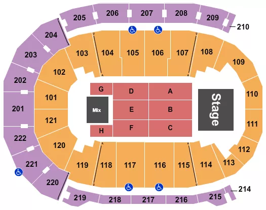seating chart for Ford Center - IN - Endstage 7 - eventticketscenter.com