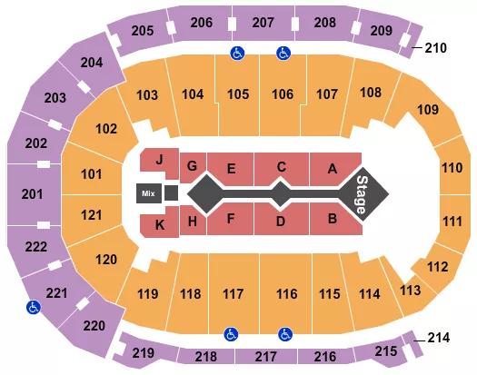 seating chart for Ford Center - IN - For King And Country - eventticketscenter.com
