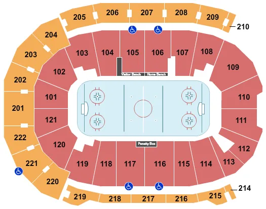 seating chart for Ford Center - IN - Hockey - eventticketscenter.com