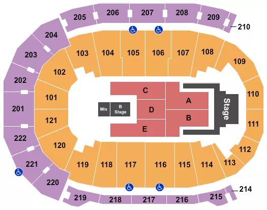 seating chart for Ford Center - IN - Jelly Roll - eventticketscenter.com