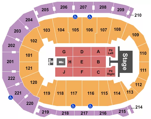 seating chart for Ford Center - IN - Lainey Wilson - eventticketscenter.com