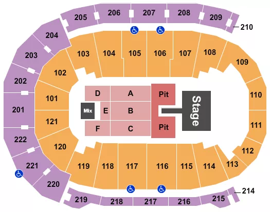 seating chart for Ford Center - IN - Parker McCollum - eventticketscenter.com
