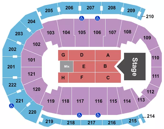 seating chart for Ford Center - IN - Rascal Flatts - eventticketscenter.com