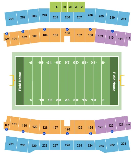 seating chart for Ford Center - TX - Football - eventticketscenter.com