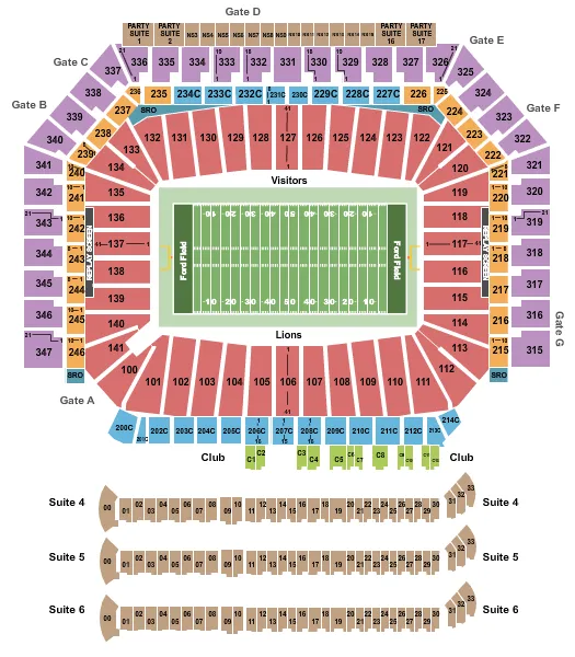 Ford Field Tickets & Seating Chart Event Tickets Center