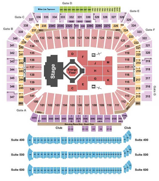 seating chart for Ford Field - Kendrick Lamar - eventticketscenter.com