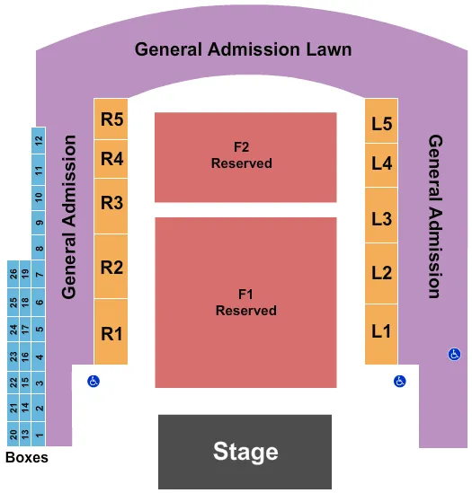 seating chart for Outdoor Amphitheater At Ford Idaho Center  - David Gray - eventticketscenter.com