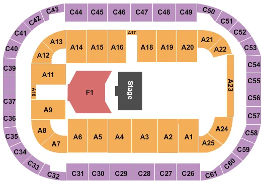 seating chart for Arena At Ford Idaho Center - Baby Shark - eventticketscenter.com