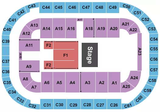 seating chart for Arena At Ford Idaho Center - Endstage 3 - eventticketscenter.com