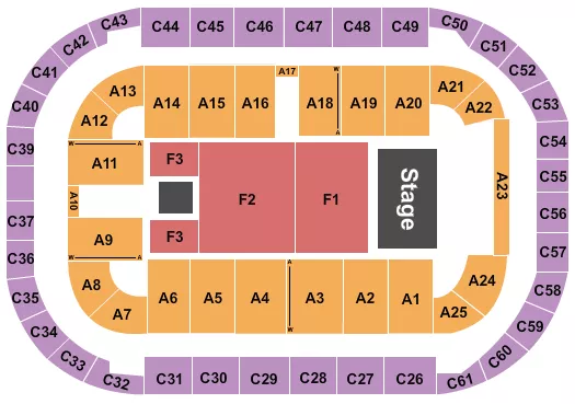seating chart for Arena At Ford Idaho Center - Endstage 4 - eventticketscenter.com