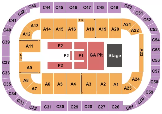 seating chart for Arena At Ford Idaho Center - Jon Pardi - eventticketscenter.com