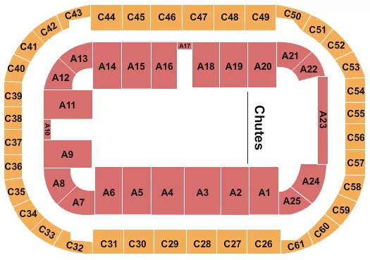 seating chart for Arena At Ford Idaho Center - Rodeo - eventticketscenter.com