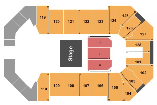 seating chart for Ford Park Arena - Blippi - eventticketscenter.com