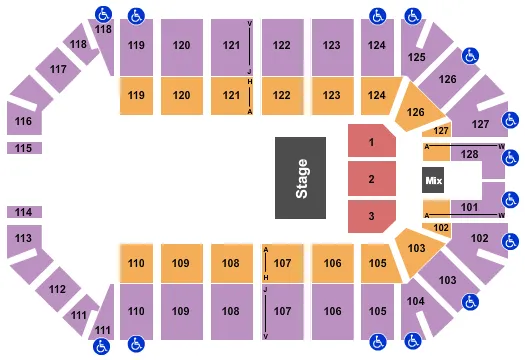 seating chart for Ford Park Arena - Half House 2 - eventticketscenter.com