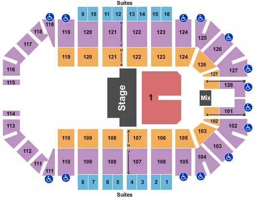 seating chart for Ford Park Arena - Half House 3 - eventticketscenter.com