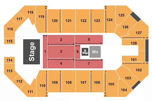 seating chart for Ford Park Arena - Third Day - eventticketscenter.com