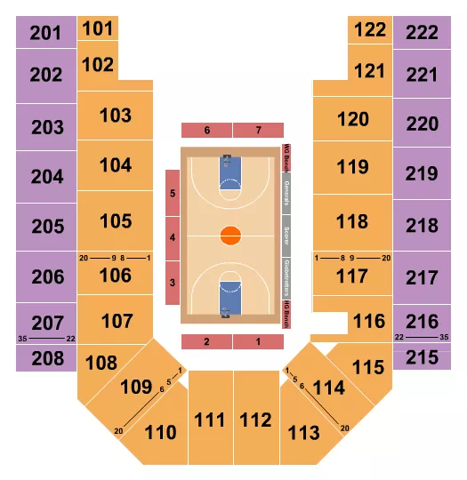 seating chart for Ford Wyoming Center - Basketball - Globetrotters - eventticketscenter.com