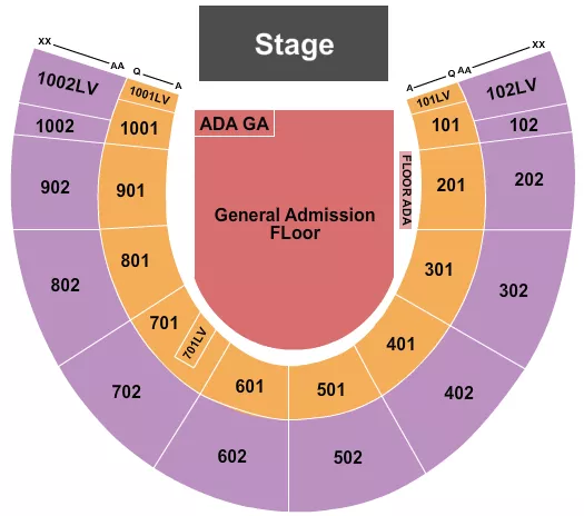 seating chart for Forest Hills Stadium - Endstage GA Floor 2 - eventticketscenter.com