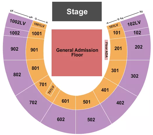 seating chart for Forest Hills Stadium - Endstage GA Floor 3 - eventticketscenter.com