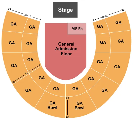 seating chart for Forest Hills Stadium - Endstage GA VIP - eventticketscenter.com