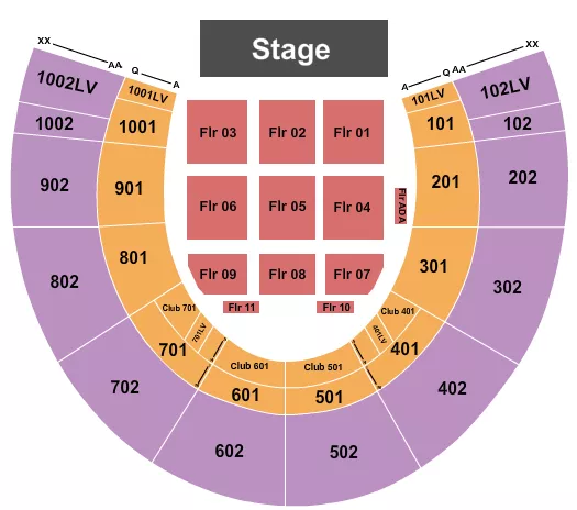 seating chart for Forest Hills Stadium - Endstage - eventticketscenter.com