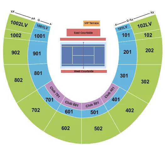 seating chart for Forest Hills Stadium - Tennis 2 - eventticketscenter.com