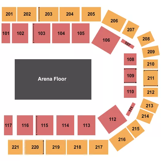 seating chart for Fort Bend County Epicenter - Performance Area - eventticketscenter.com