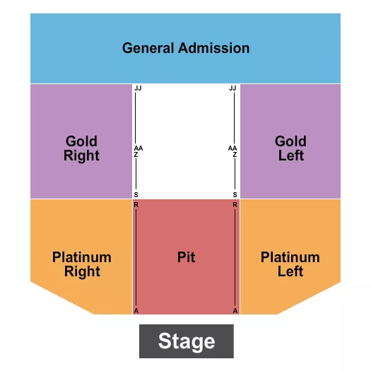 seating chart for Fort Hall Casino - Endstage - eventticketscenter.com