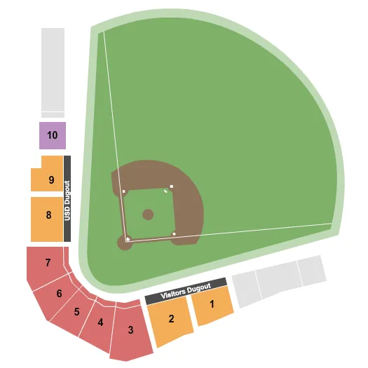 seating chart for Fowler Park - Baseball 2020 - eventticketscenter.com