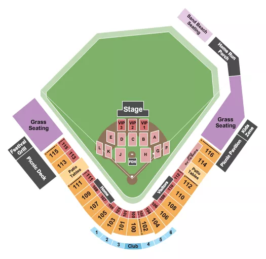 seating chart for Fox Cities Stadium - Concert 2 - eventticketscenter.com