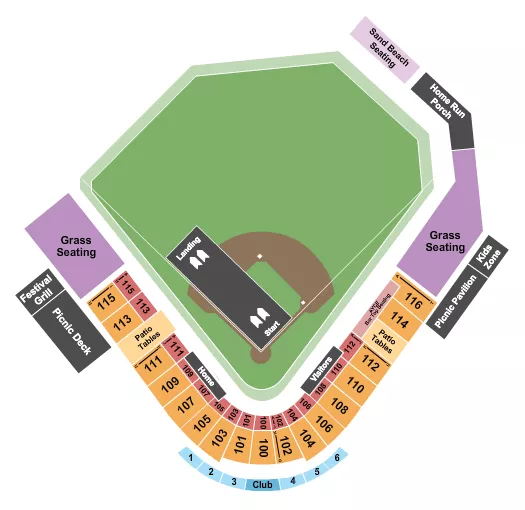 seating chart for Neuroscience Group Field at Fox Cities Stadium - Nitro Circus - eventticketscenter.com