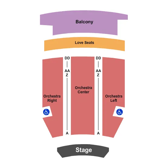 seating chart for Fox Tucson Theatre - Endstage 3 - eventticketscenter.com