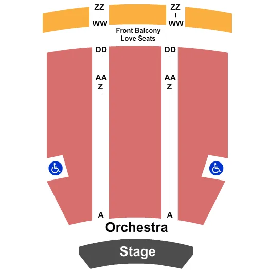 seating chart for Fox Tucson Theatre - Endstage - No Rear Balc - eventticketscenter.com