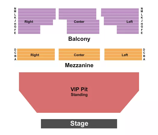 seating chart for Fox Theatre - Redwood City CA - VIP Pit/Mezz/Balc - eventticketscenter.com