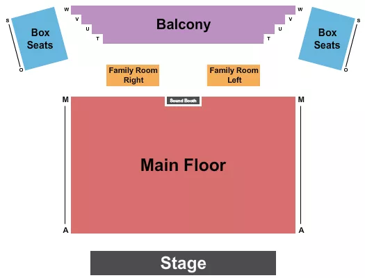 seating chart for Francis J. Gaudette Theatre At Everett Performing Arts Center - Endstage - eventticketscenter.com