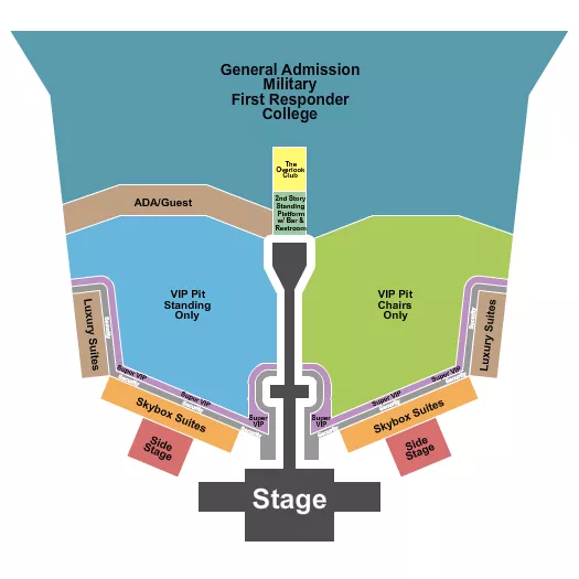 seating chart for Frank Brown Park - Gulf Coast Jam - eventticketscenter.com
