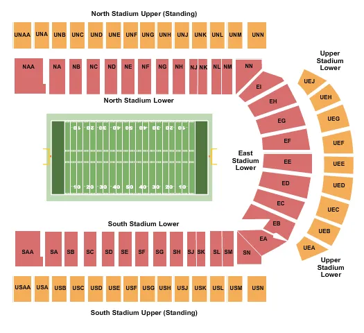 seating chart for Franklin Field - PA - Football - eventticketscenter.com