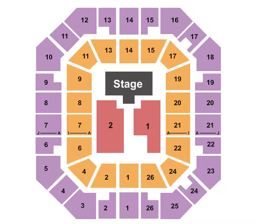 seating chart for Freedom Hall Civic Center - TN - We The Kingdom - eventticketscenter.com