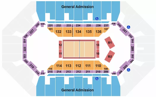 seating chart for Freedom Hall At Kentucky State Fair - Volleyball - eventticketscenter.com