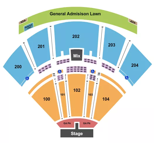 seating chart for Freedom Mortgage Pavilion - Creed - eventticketscenter.com