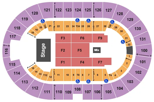 seating chart for Freeman Coliseum - Banda MS 2 - eventticketscenter.com