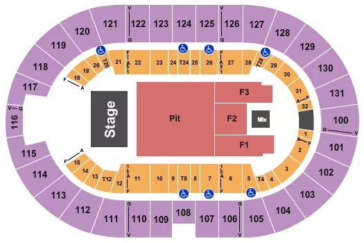 seating chart for Freeman Coliseum - Bush - eventticketscenter.com