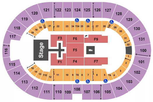 seating chart for Freeman Coliseum - Chris Tomlin - eventticketscenter.com