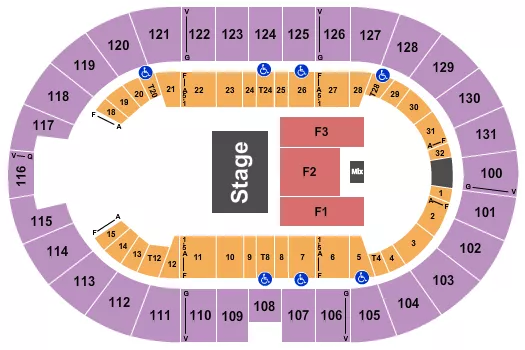 seating chart for Freeman Coliseum - Endstage Half House 5 - eventticketscenter.com