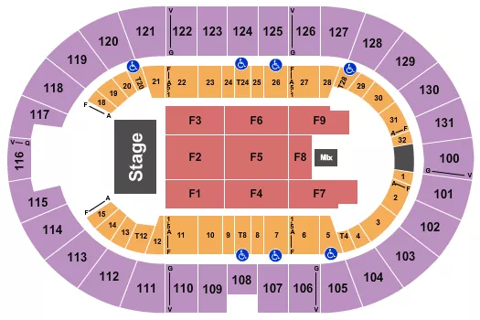 seating chart for Freeman Coliseum - Freestyle Explosion - eventticketscenter.com